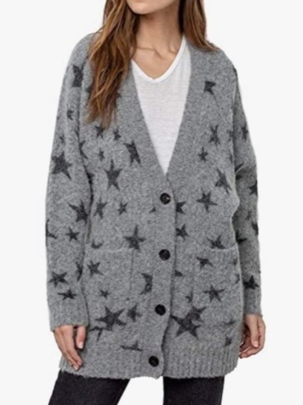 RAILS Oslo Cardigan | Slate Atlantic Star | Size M